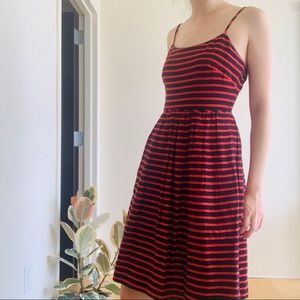 J. Crew Striped Fit Flare Sundress